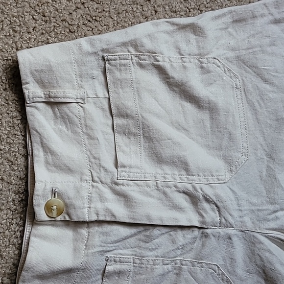 Maeve Anthropologie Colette Linen Shorts. Size 28. Cream. - Picture 3 of 11
